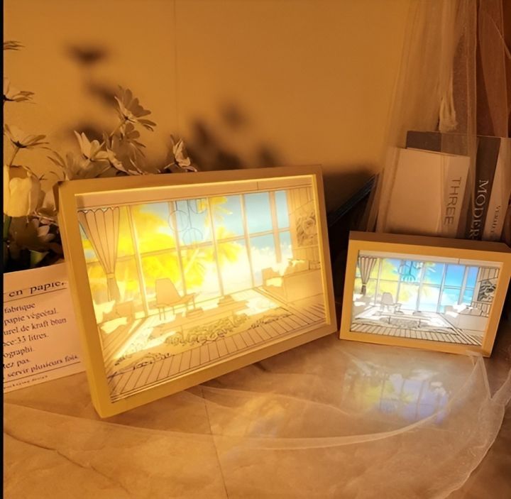 3D%20Anime%20Frame%203D%20LED%20Painting%20Wooden%20Photo%20Frame%20Luminous%20Reflecting%20Light%20Sunset%20LED%20Night%20Light%20-%20Image%202