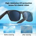 Smart Bluetooth Audio Sunglasses – New Black | Voice Assistant, Open-Ear Speakers, UV Protection, Hands-Free Control Glasses - Ojustore. 