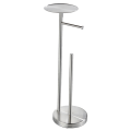 Freestanding Toilet Roll Holders Stainless Steel Anti-Rust Standing Toilet Paper Stand with Heavy, Easy to Use Brushed Silver. 