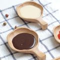 2Pcs Wooden Small Taste Dish Chopsticks Holder  Soy Sauce Dish Seasoning Dish Japanese Style Snack Sushi Plates Restaurant Home Dishes. 