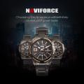 NAVIFORCE  Nf9117 Luxury Stainless Steel Watch For Men - Black/Rosegold. 