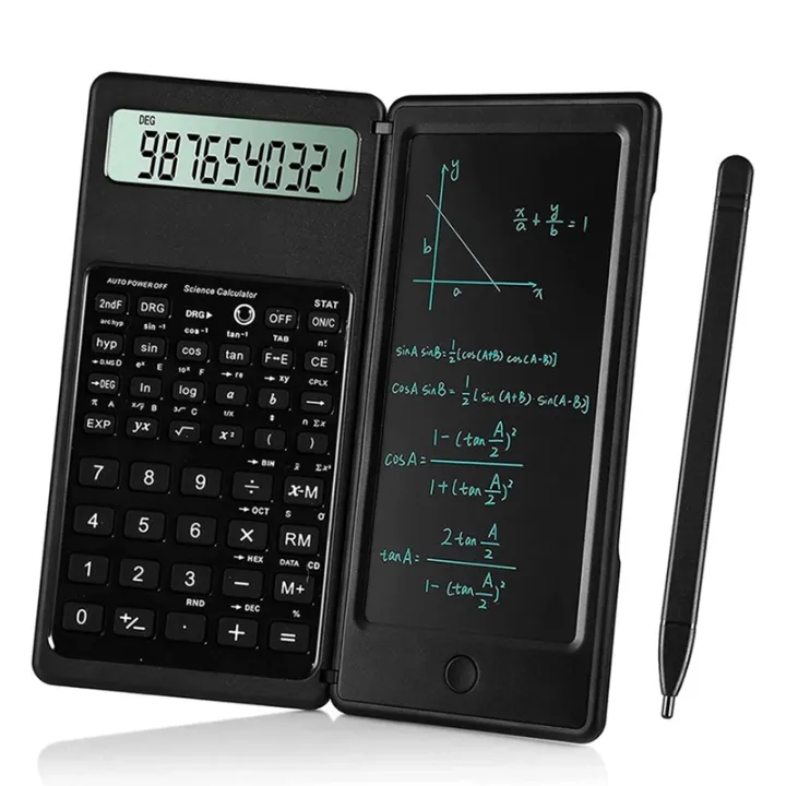 Digital Display Scientific Calculator Foldable Digit Erasable Writing ...