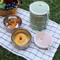 3 Layer Stainless Steel Lunch Box Multi Layers Stackable Thermal Bento Boxes for Kids Adults Portable Food Container for Office Work Home Picnic. 