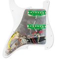 Fishman PRF-STR-WPG Fluence Loaded Pickguard-3 Single Width Pickups For Strat In White. 