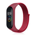 Mi Band 3/4/5/6/7 Nylon Silicon Strap Red. 