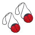 NAMUNY 2X Ladybug Cute Children's Shoulder Bag Personality Wild Purse Mini Accessories Bag. 