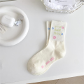 LutingProfesional Profesional Fashionable and versatile side ruffle cartoon ins Japanese style ladies autumn and winter new candy color socks－cute fashion socks, JUNLING. 