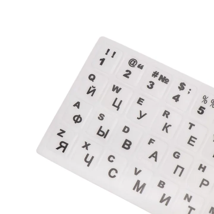 Tablet Keypad Sticker Layout PVC Frosted Waterproof Keyboard Stickers Cover Sticker Russian ...