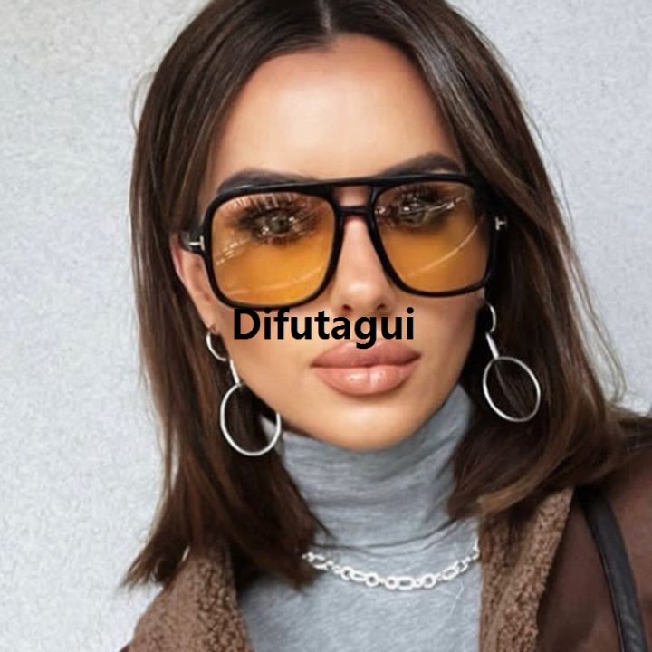 Difutagui%20Luxury%5B%20New%20%5DT%20Word%20Retro%20Double%20Beam%20Large%20Frame%20Pilot%20Sunglasses%20Luxury%20Trendy%20Fashion%20Big%20Face%20Sun%20Glasses%202024%20Sunglasses%20-%20Image%204