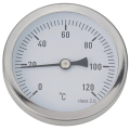 Water Temperature Gauge 120° C 2pcs with Copper Sheath 1/2 Inch Screw-in Buffer Boiler Heating. 