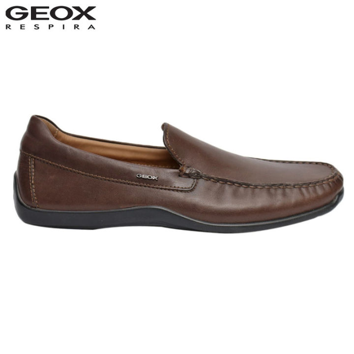 Geox Coffee Xense Moc A Pure Leather Semi Formal Shoes For Men