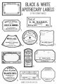 TMS Cut and Paste Vintage Retro Stickers/ Sticker for Diary / Sketchbook / Scrapbooking | Black and White on A4 Paper | White Background | Lofi. 
