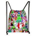 New Rainbow Friend Drawstring Pocket Elementary School Student Portable Backpack Oxford Cloth Bag Kids Cute Large Capacity Storage Bag. 
