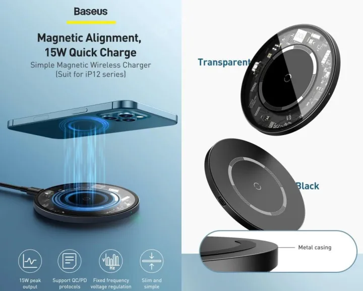 Baseus%20Simple%20Magnetic%20Wireless%20Charger(suit%20for%20IP12)%20Black%20-%20Image%206