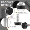 10 Pcs Adjustable M6 Thread Furniture Levelers Galvanized Steel Black Glide Furniture Leveling Feet Floor Leveler Table,Chair, Cabinet Legs. 