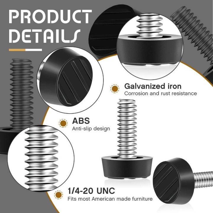 10%20Pcs%20Adjustable%20M6%20Thread%20Furniture%20Levelers%20Galvanized%20Steel%20Black%20Glide%20Furniture%20Leveling%20Feet%20Floor%20Leveler%20Table,Chair,%20Cabinet%20Legs%20-%20Image%207