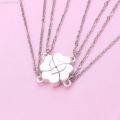 KEBETEME Friendship Necklace Magnetic Matching Four Leaf Clover Best Friend Necklace Gifts for Girls Women Magnet BFF Necklace for 4. 