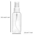 Inditradition Refillable Spray Empty Plastic Bottle  Mist Spray Bottle  For Home Office Car Travel Cleaning (Transparent, Pack of 1) (50 ML). 