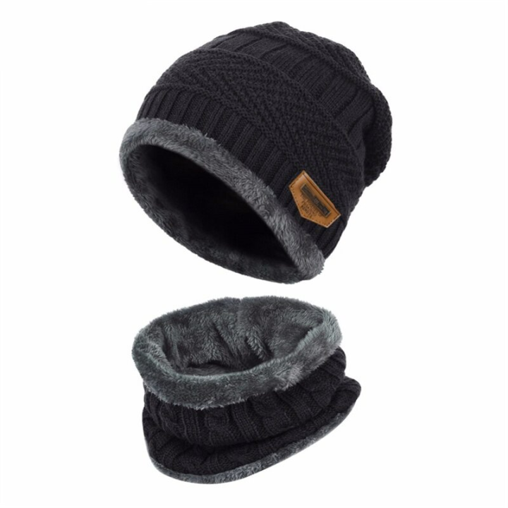 2%20In%201%20Winter%20Warm%20Fleece%20Liner%20Knitted%20Beanie%20Hat%20Tube%20Scarf%20Set%20Boys%20Girls%20Skullies%20Cap%20-%20Image%207