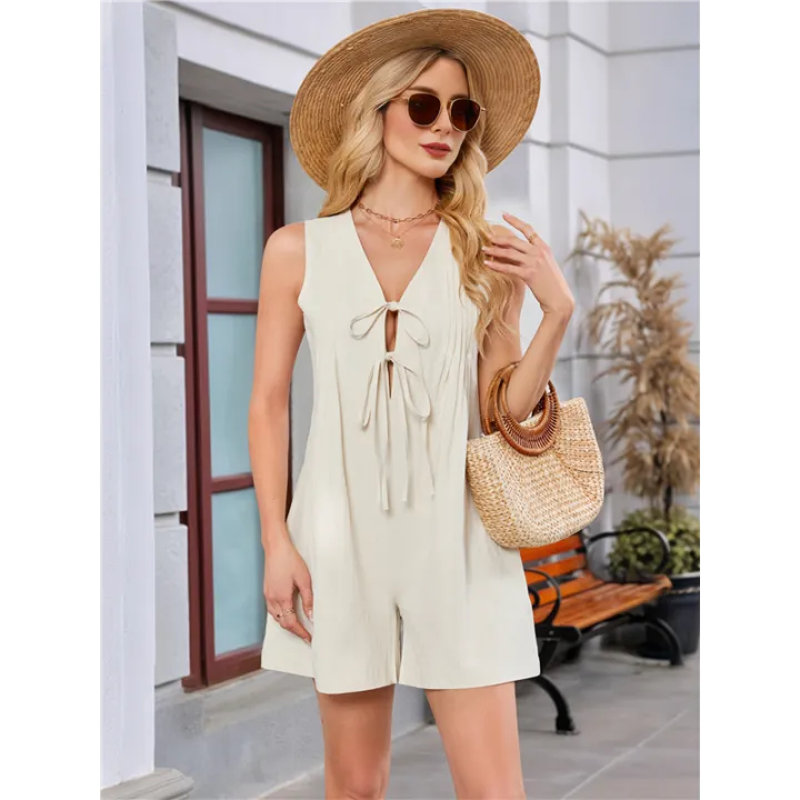 Women's%20Summer%20Casual%20Rompers%20Beige%20XL%20-%20Image%204
