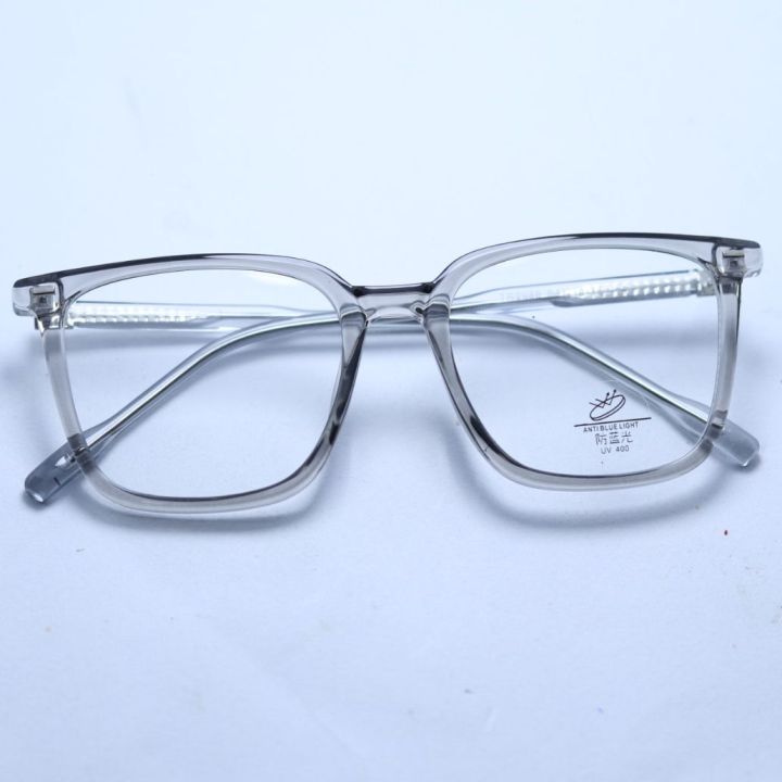 Anti Light Block Square Gray Frame Glass For Women