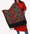 Sunshine Black Full Jaal Kashmiri Work Pashmina Shawl For Women. 