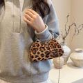 Trendy Versatile Leopard Print Handbag Hand-held Purse Waterproof Lady Retro Chain Bag Large Capacity Multi-function Female Phone Organizer Women. 