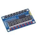 TZT TM1637 4 Bits / TM1638 / 74HC595 8 bit Digital LED Display Module 7 Segment 0.36Inch Clock RED Anode Tube Four Serial Driver. 