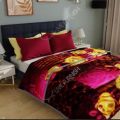 Korean Mink 3D Printed King Size Super Soft Thick 2kg Multi Colour Floral Heavy Blanket. 