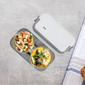 Cooking Lunch Box Stainless Steel Electric Lunch Box 2 Layer Thermal Heating Food Steamer Cooking Container. 