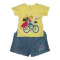 T-Shirt & Half Pant Set For Girl. 