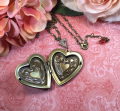 ANX Vintage Lovers Locket With Photo Holder Inside/Lockets For Couples/Aesthetic. 