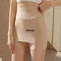 Difutagui Ice Silk High Waist Women Tummy Control Seamless Shorts Double Fashion Layer Under The Skirt Boxer Safety Pants Women Shapewear. 