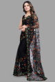 Embroidered Bollywood Net Saree For Women. 