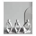 Set Of Three Aesthetic Humanoid Sculpture For Table Decor. 