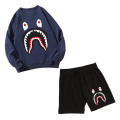 Bape Shark Summer Sweatshirt and Short Combo Unisex Set. 