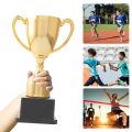 New Gold Gold Trophy Awards Rose Plastic Prize Cup School Rewarding Supply Magnolia Award Cup School Competition. 