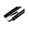 Levy's Leathers DM1-BLK 2.5" Genuine Leather Guitar Strap - Black. 