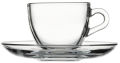 Pasabahce Espresso Cup With Saucer Set , Basic, 85 ml, Set of 6. 