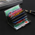 Metal Cardholder Anti Holder Stainless Steel Slim Id Cardholder for Women Travel Men. 