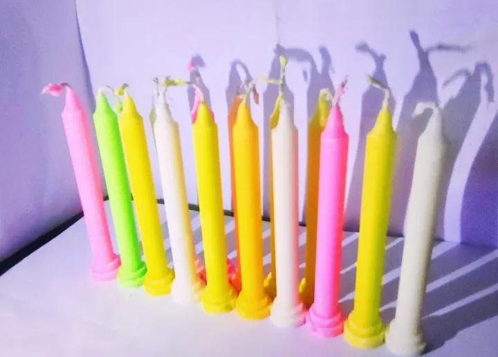 Candles - Mixed Colour Pack of 6 pieces | Daraz.com.np