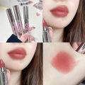 Cappuvini Silver Tube Matte Silk Smooth Crayon Lipstick Makeup 6 Colors Chocolate Brown Lipstick Stick Lip Gloss Korean Cosmetic. 