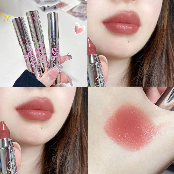 Cappuvini%20Silver%20Tube%20Matte%20Silk%20Smooth%20Crayon%20Lipstick%20Makeup%206%20Colors%20Chocolate%20Brown%20Lipstick%20Stick%20Lip%20Gloss%20Korean%20Cosmetic%20-%20Image%202