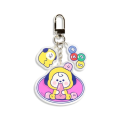 KOJA BTS BT21 Keychain Jelly Key Ring KPOP Car Bag Phone Pendant Key Chain. 