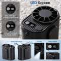 Portable Waist Fan, 10 Speed Fan with LED Light, Hands-Free Wearable Dual Clips Fans & Power Bank, for Camping, Outdoor, Jobsite. 