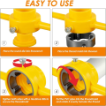 6 PCS PVC Thread Maker Tool, Yellow Metal with 1/2 Inch 3/4 Inch 1 Inch Dies Reusable PVC Pipe Threader Plumbing. 