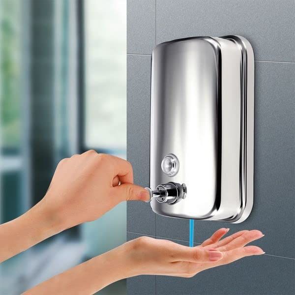 Wall Mounted Stainless Steel Manual Soap Dispenser Washroom Kitchen Bathroom Shower Dispenser 800ML Daraz .np