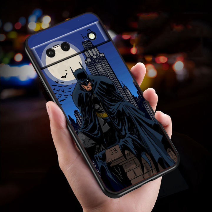 2025 5G Black Silicone 4A XL 6A 6 5 7A 7 el 9 8le Pix for GoogB－Batman Art Pop Cool Fit A 5 4 Shock Case Soft Phone Case