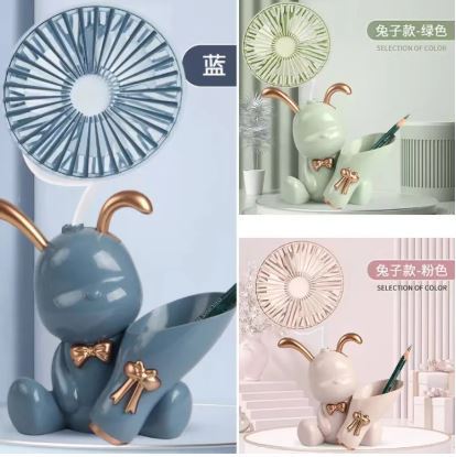 Magic mini-Bunny Bear Charging Fan with Pen Holder | Daraz.com.np