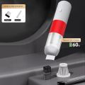 OYPFXMI Car Vacuum Cleaner Portable Handheld Vacuum Cleaner Mini for Car Wireless Dust Catcher Cyclone Suction(White Orange). 
